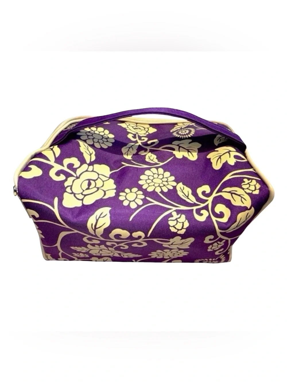 Clinique Purple Floral Cosmetic Travel Bag | Makeup Organizer | Floral | NWOT